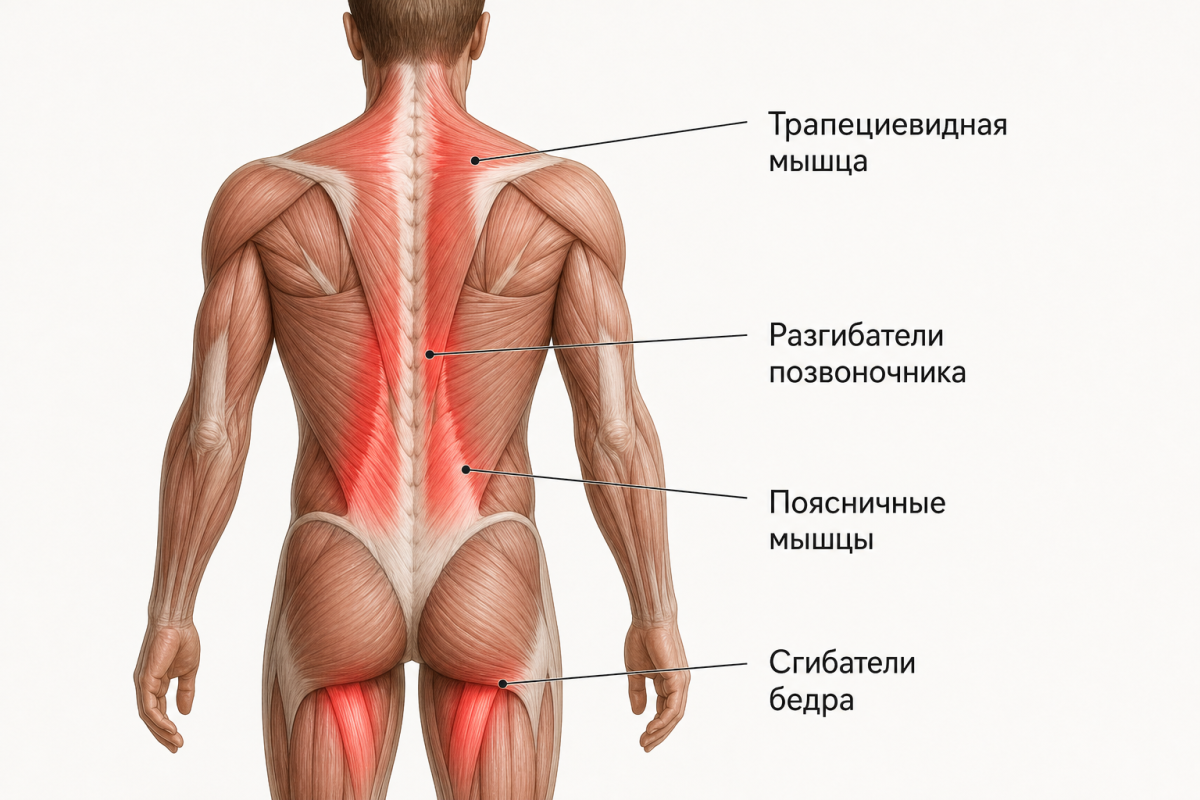 Анатомия мышц, накапливающих напряжение в течение дня и влияющих на качество сна